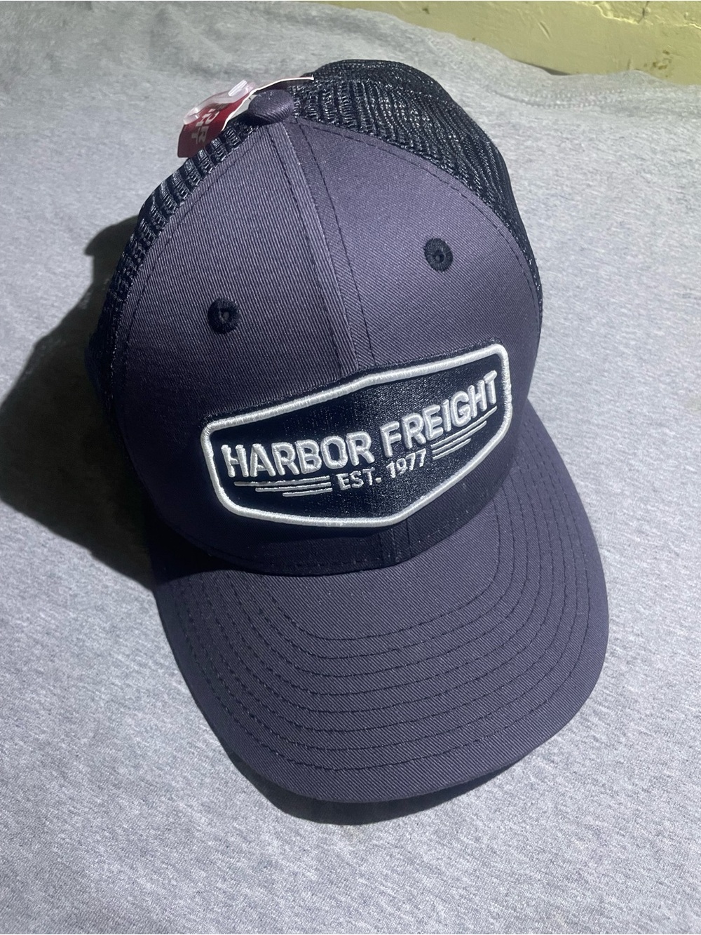 Harbor Freight EST. 1977 Black Trucker Hat Mesh Back Adjustable One Size Men